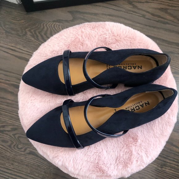 Nacree Collection Shoes Flat And Pointed Blue Italian Women Shoes